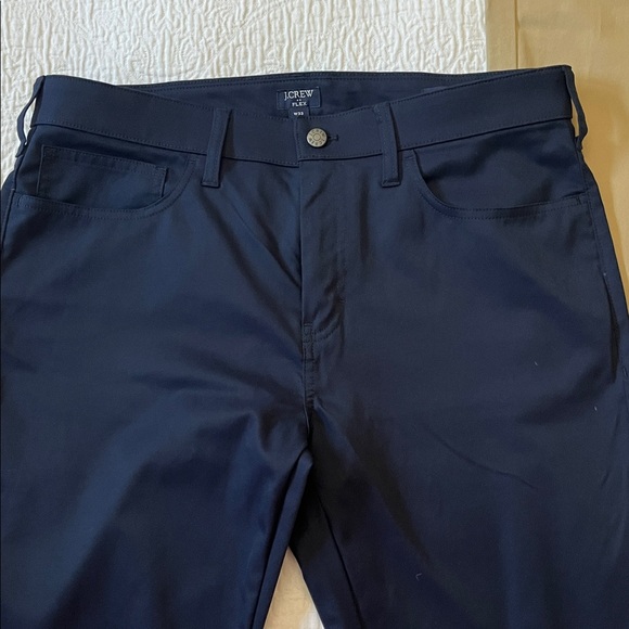 NWOT J. Crew 5-pocket Flex Slim Tech Pants in navy blue & khaki tan, size 33x34 - Picture 3 of 10